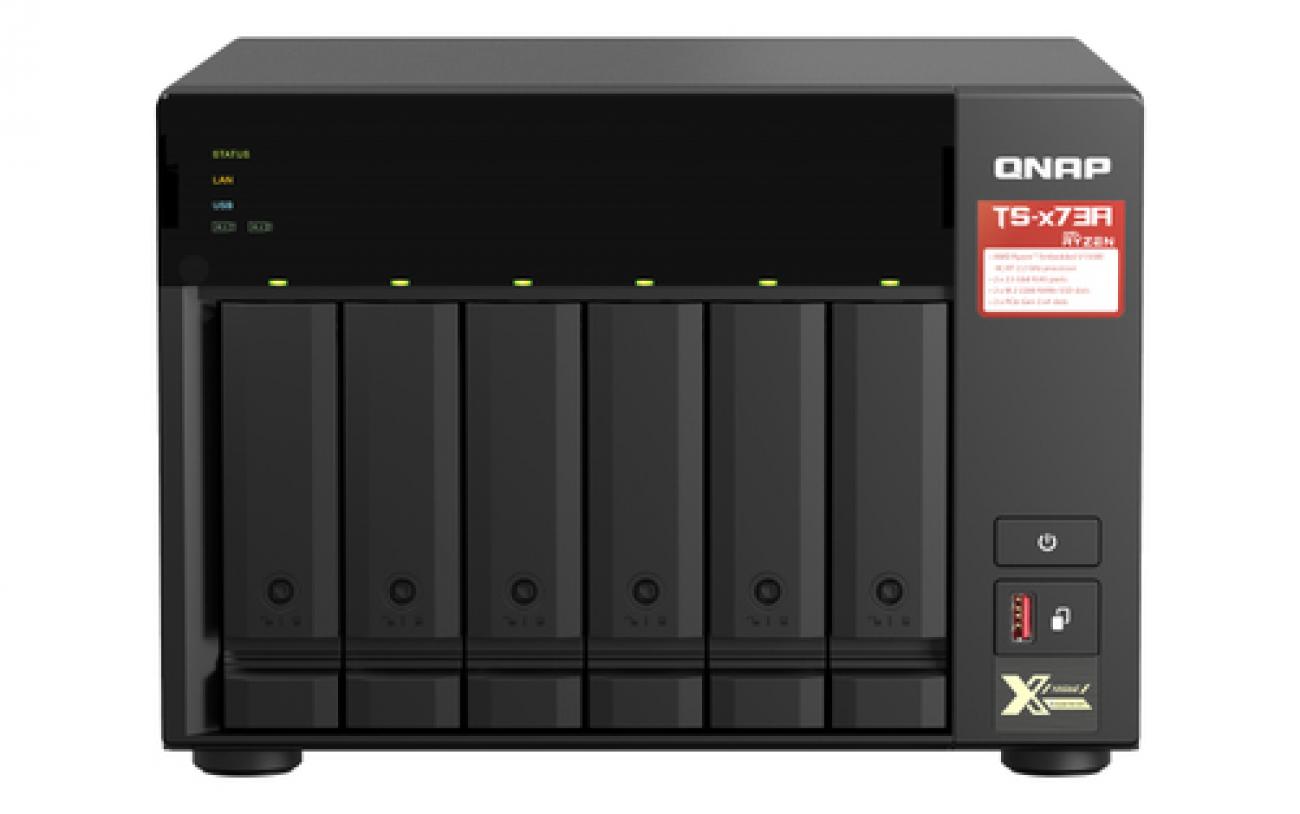 QNAP NAS TOWER 6BAY 2.5"/3.5" SSD/HDD SATA, AMD RYZEN V1500B 2.2GHZ 4CORE 2.0GHz, 8GB SODIMM