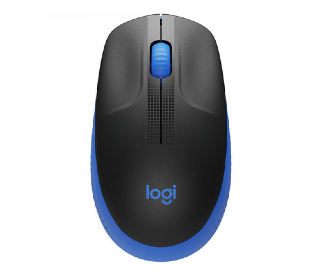 LOGITECH MOUSE WIRELESS M190 FULL-SIZE, OTTICO, USB, BLU