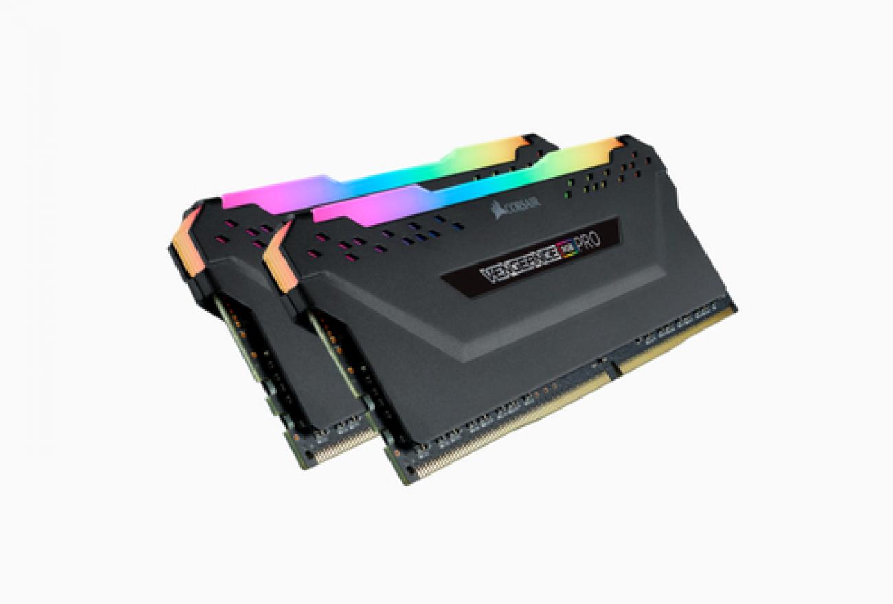 CORSAIR RAM VENGEANCE RGB PRO 32GB 2X16GB DDR4 3200 PC4-25600 C16 1.35V DESKTOP MEMORY - BLACK