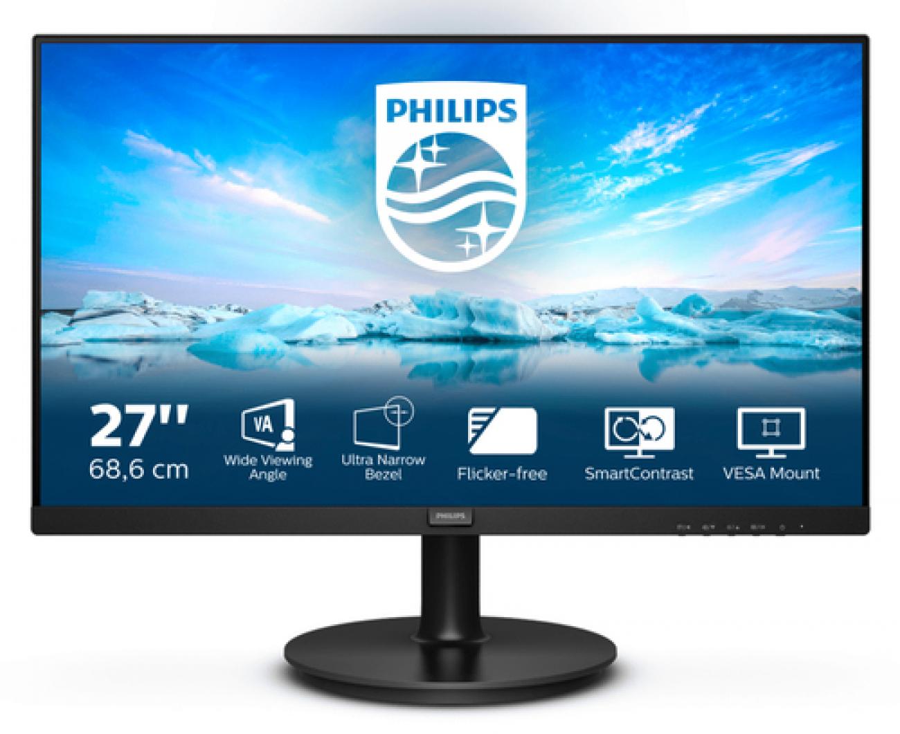 PHILIPS MONITOR 27 LED VA 16:9 FHD, 4MS 250 CDM, VGA/HDMI TS