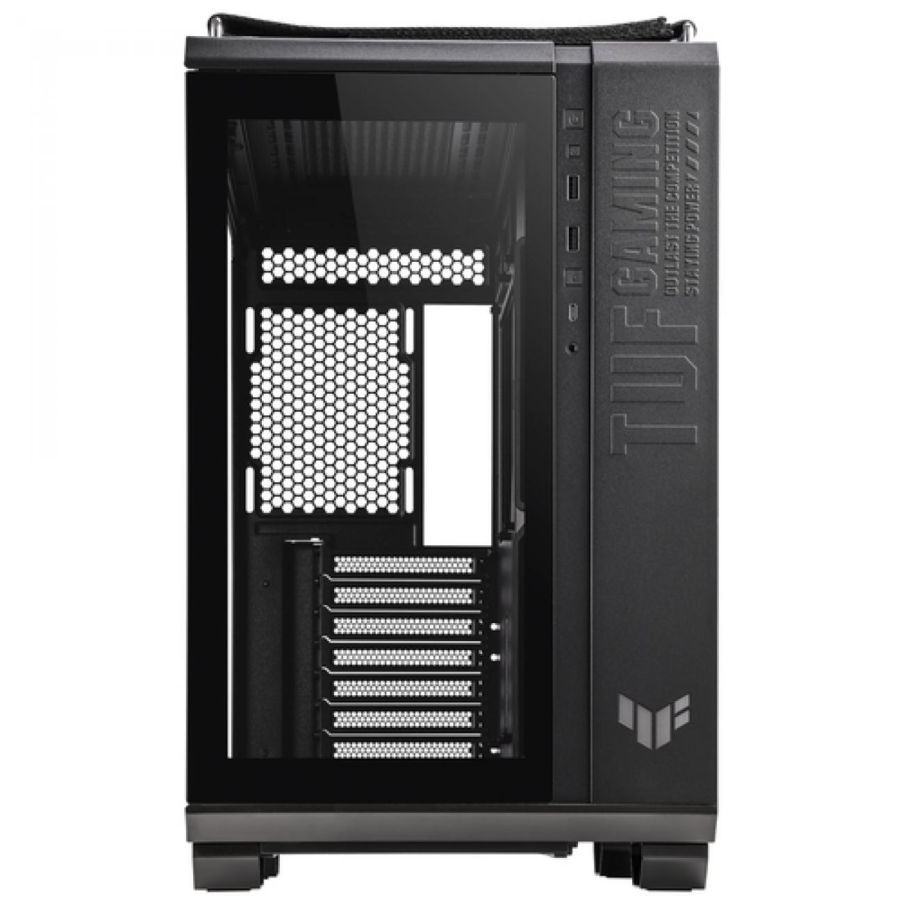 ASUS CASE GAMING GT502 TUF GAMING MID TOWER, 8 3 SLOT ESPANSIONE, 3X120MM FAN FRONT, 2X120MM FAN FRONT, BLACK