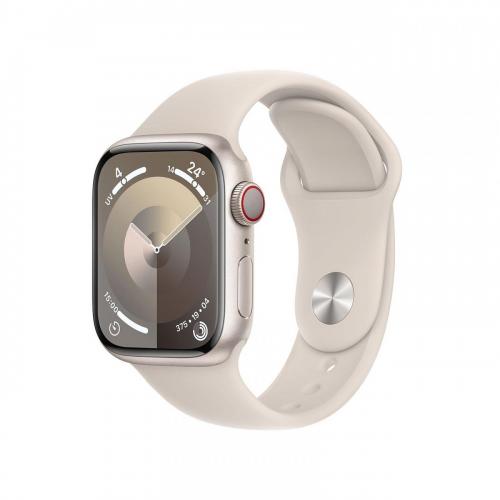 APPLE WATCH SERIES9 GPS CELLULAR 41MM STARLIGHT ALUMINIUM CASE WITH STARLIGHT SPORT BAND - S/M