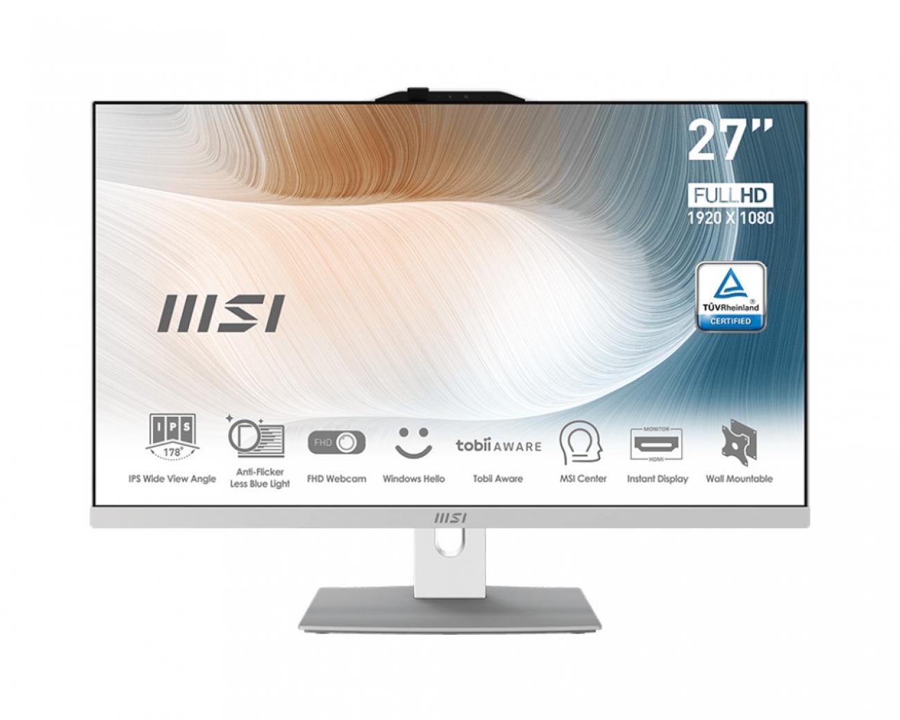 MSI PC AIO 27" AM272P 12M-617IT i7-1255U 16GB 512GB SSD WHITE WIN 11 PRO