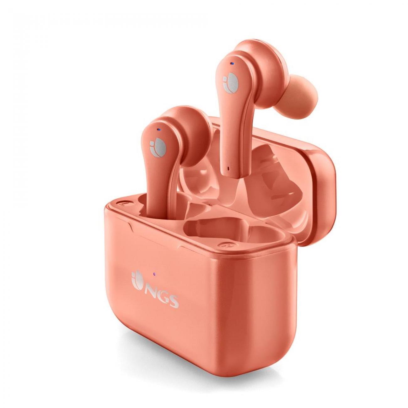 NGS AURICOLARI STEREO BLUETOOTH 5.1 ARTICA BLOOM BASE DI RICARICA Touch sensor Vivavoce CORAL