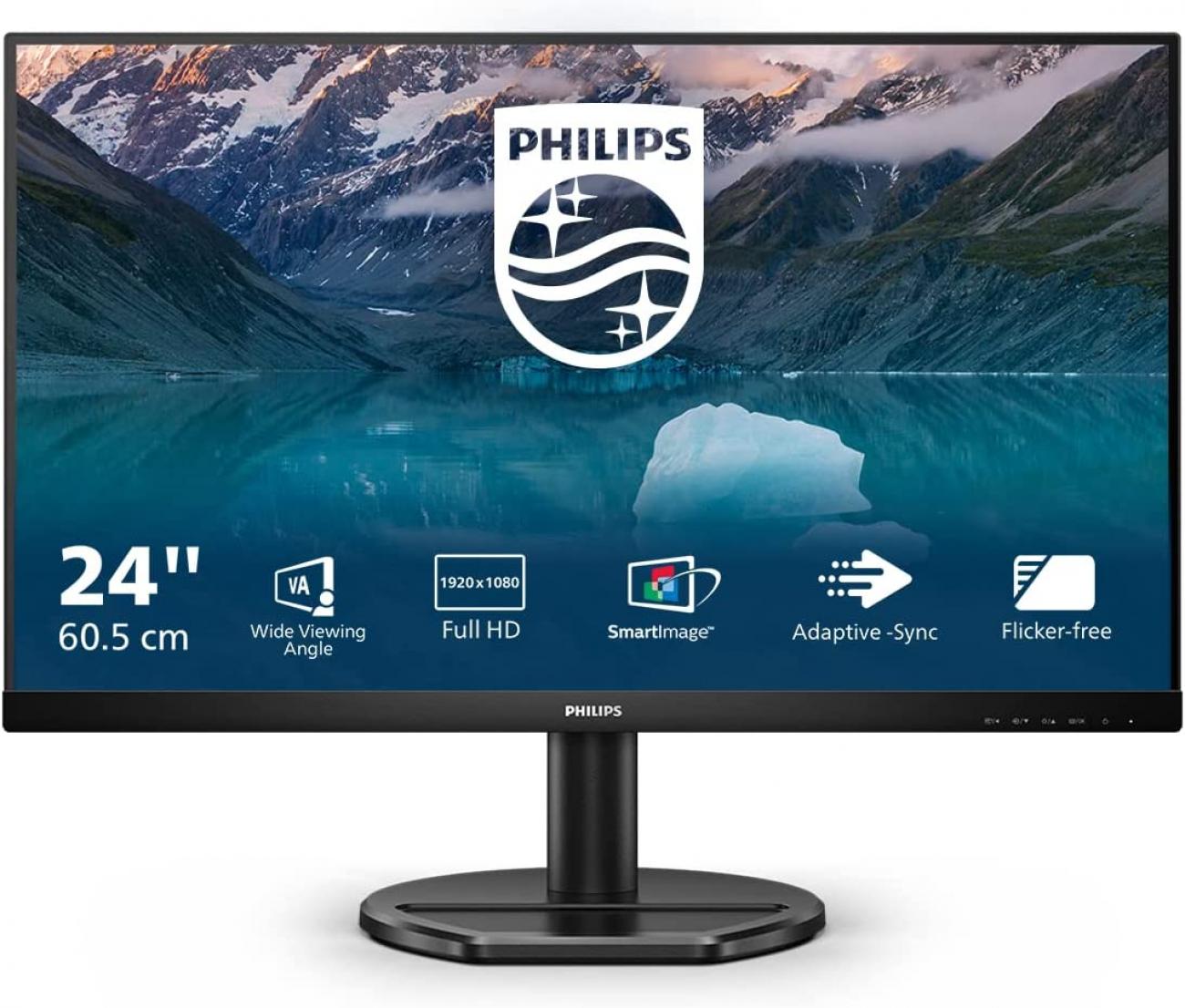 PHILIPS MONITOR 23,8 LED VA 16:9 FHD 4MS 300 CDM, VGA/DP/HDMI, MULTIMEDIALE