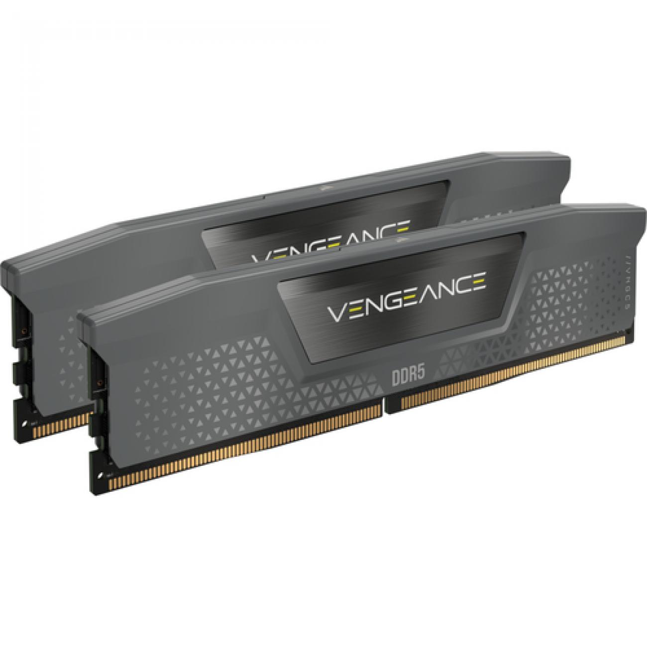 CORSAIR RAM VENGEANCE DDR5 32GB 2 x 16GB DDR5 5200 CL40-40-40-77 1.25V INTEL XMP AMD EXPO - GREY