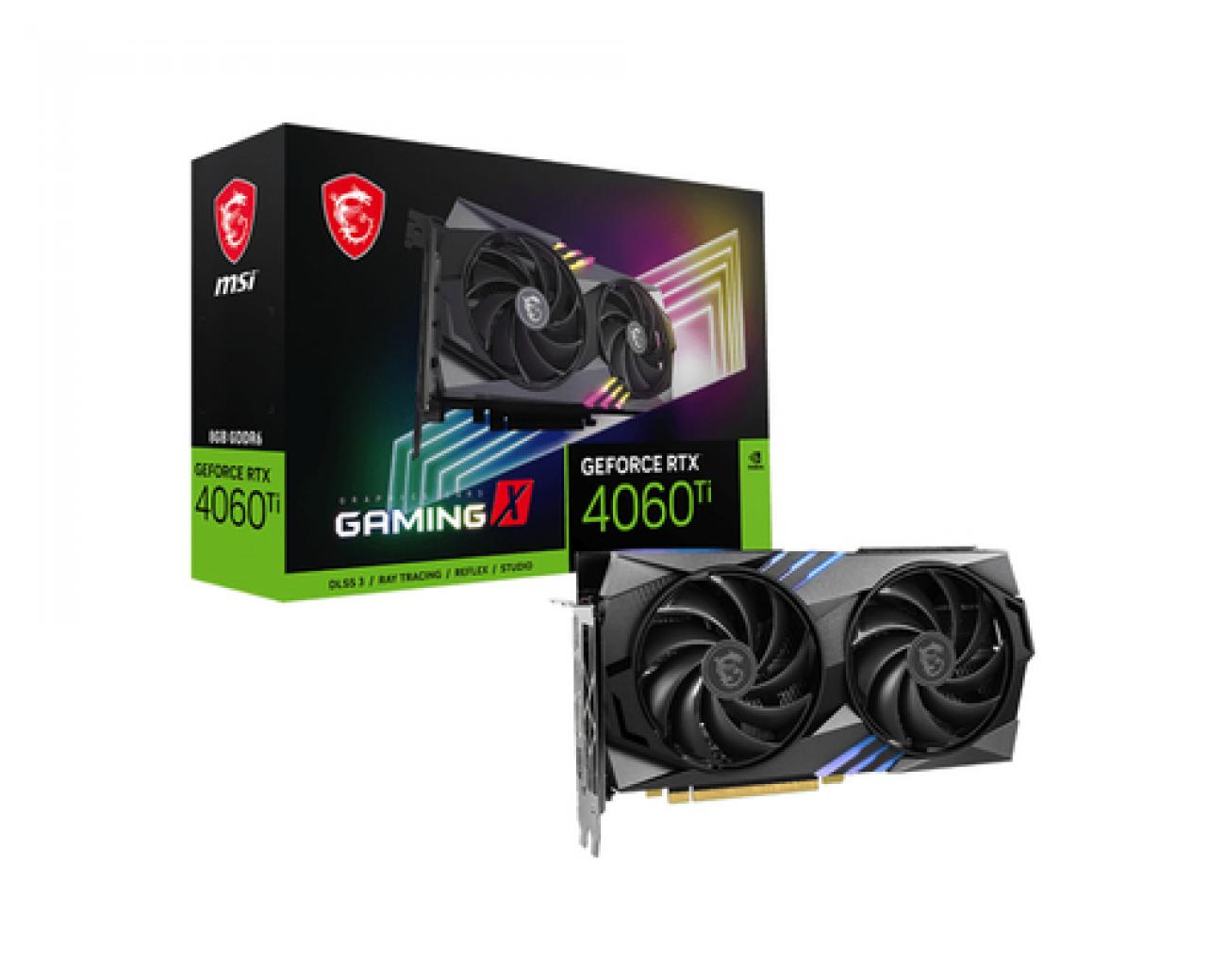 MSI VGA GEFORCE RTX 4060 TI, RTX 4060 Ti GAMING X 8G, 8GB GDDR6, DP*3/HDMI, DLSS 3