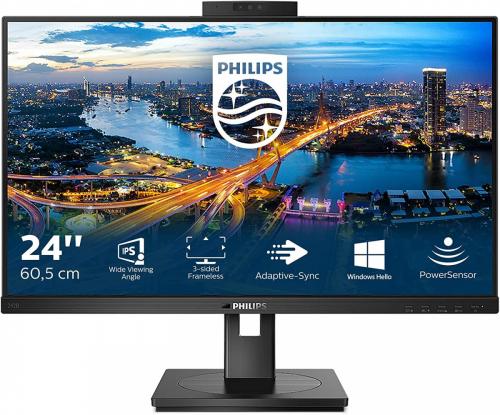 PHILIPS MONITOR 23,8 LED IPS 16:9 FHD 4MS 250 CDM VGA/DVI/DP/HDMI WEBCAM PIVOT MULTIMEDIALE