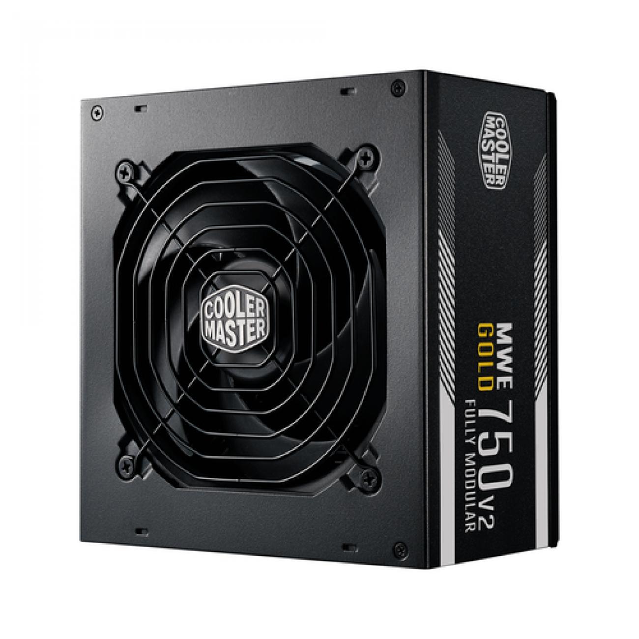 COOLER MASTER ALIMENTATORE MWE GOLD 750 V2 650W 80PLUS GOLD, 120MM FAN ACTIVE, PFC PSU, FULL MODULAR