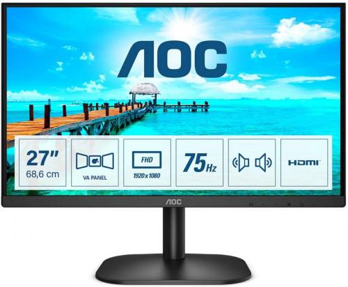 AOC MONITOR 27 LED VA 16:9 FHD 4MS 250 CDM, VGA/DVI, MULTIMEDIALE