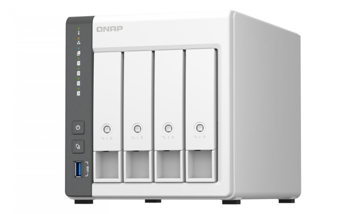 QNAP NAS TOWER 4BAY ARM 4CORE 2.0GHz 2XSATA 6GB/S 3.5"/2.5" 4GB RAM 1X2.5GBE 1X1GBE, 2XUSB2.0 1XUSB3