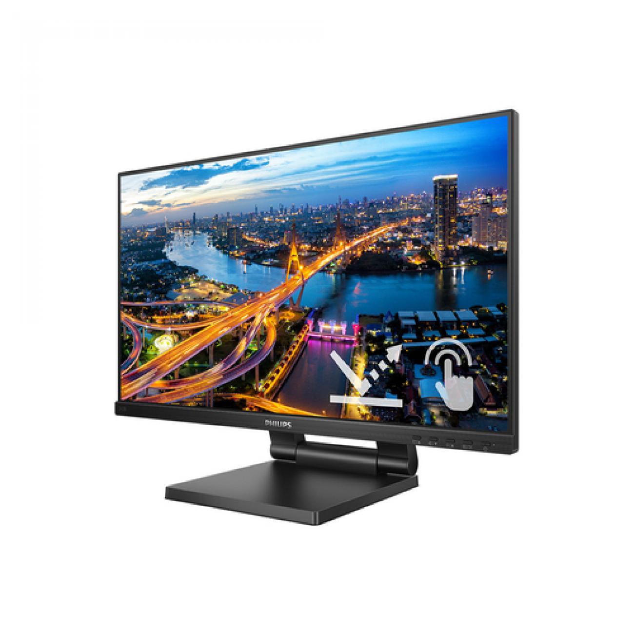 PHILIPS MONITOR TOUCH 23,8 LED IPS 16:9 FHD 4MS 250 CDM, VGA/DP/HDMI, PIVOT, MULTIMEDIALE