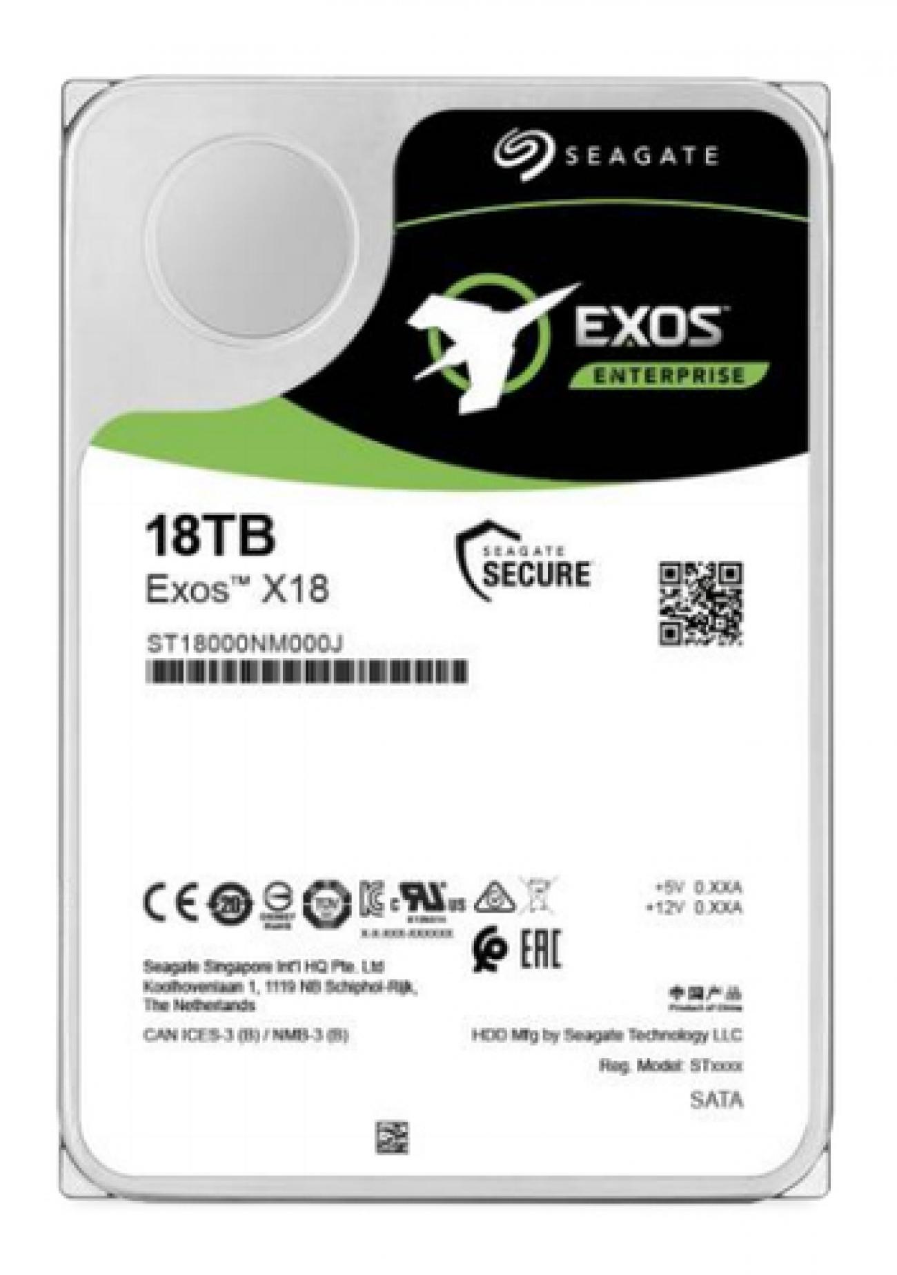 SEAGATE HDD INTERNO 3,5" EXOX 18TB SAS IPERSCALE SATA6 7200RPM 256Mb CACHE