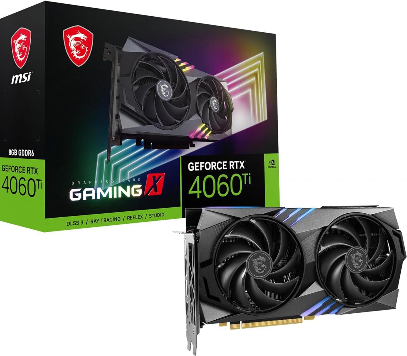 MSI VGA GEFORCE RTX 4060 TI, RTX 4060 TI GAMING X SLIM 8G, 8GB GDDR6, HDMI/DP*3, ATX, TRI FROZR, DLSS 3