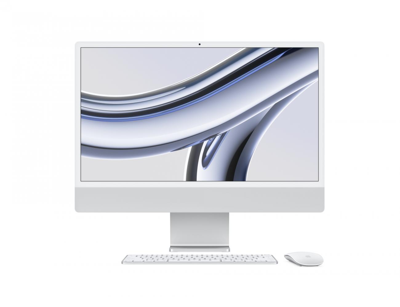 APPLE 24INCH IMAC WITH RETINA 4.5K DISPLAY M3 CHIP WITH 8CORE CPU 10CORE GPU 8GB 256GB SSD SILVER