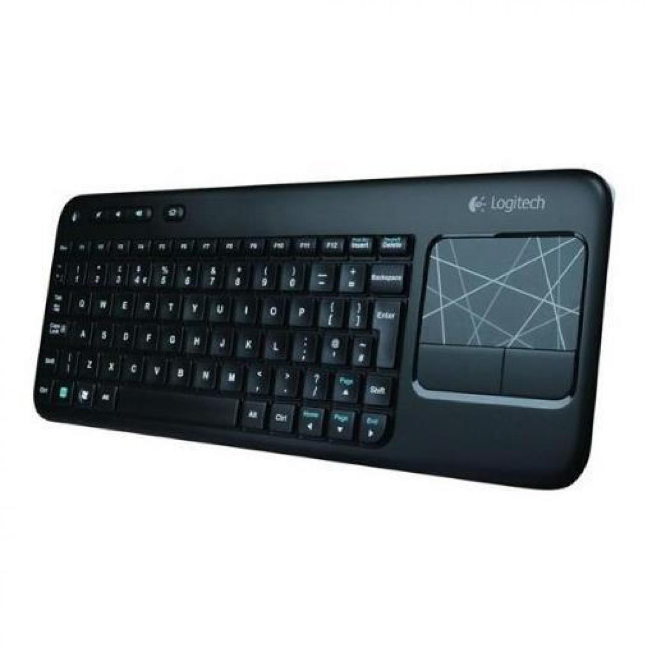 LOGITECH KEYBOARD TASTIERA QWERTY ITALIANA WIRELESS k400 PLUS NERA 0 PLUS BLACK