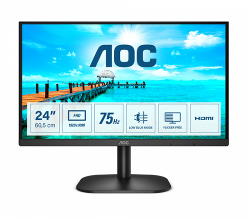 AOC MONITOR 23,8 LED VA 16:9 FHD 4MS 250 CDM,VGA/HDMI