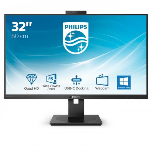 PHILIPS MONITOR 31,5 LED IPS QHD 4MS 350 CDM, WEBCAM, USB-C, HDMI/DP, PIVOT, MULTIMEDIALE