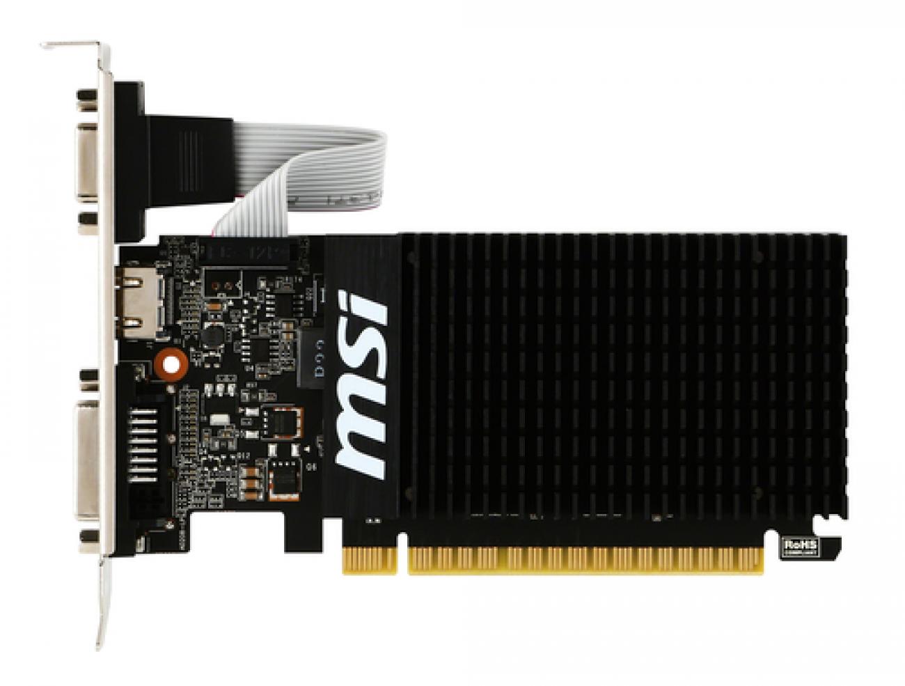 MSI VGA GEFORCE GT 710, GT 710 2GD3H LP, 2GB GDDR3, DVI/HDMI/VGA, LP