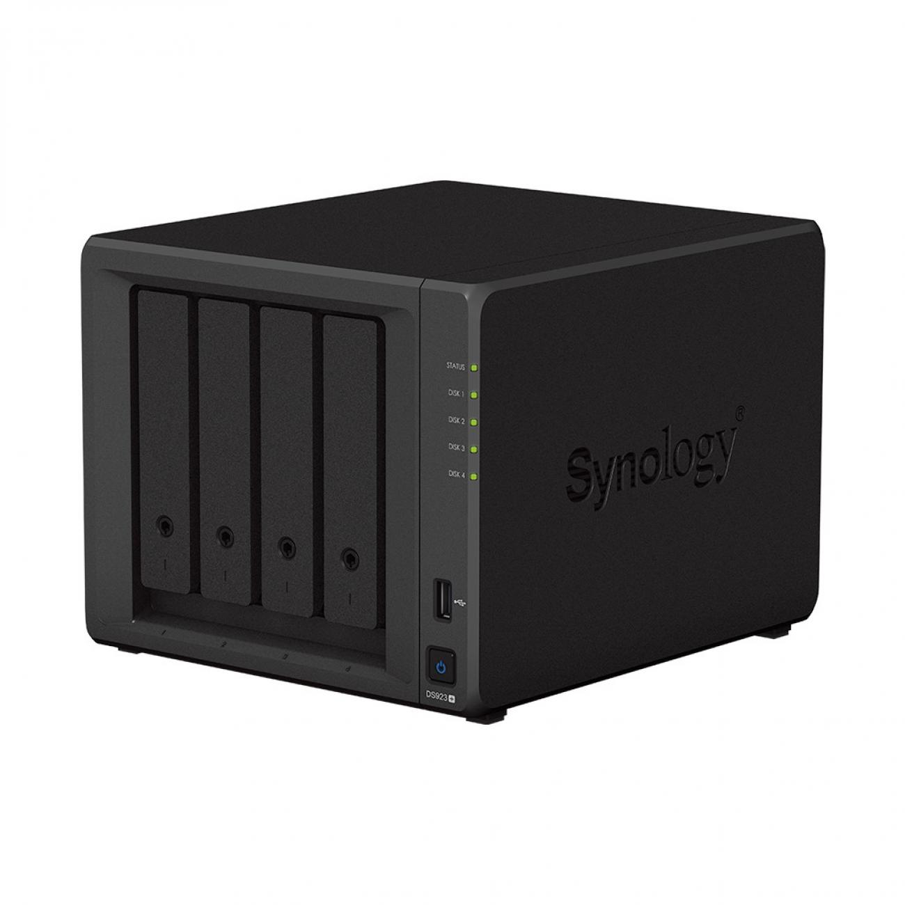 SYNOLOGY NAS TOWER 4BAY 2.5"/3.5" SSD/HDD SATA, 2xSSD NVME M.2 2280, AMD Ryzen R1600 dual-core 3,10