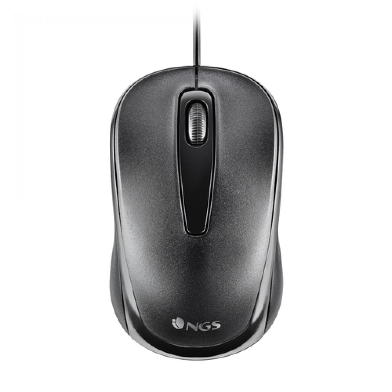 NGS MOUSE OTTICO 1200DPI USB 2 TASTI NERO