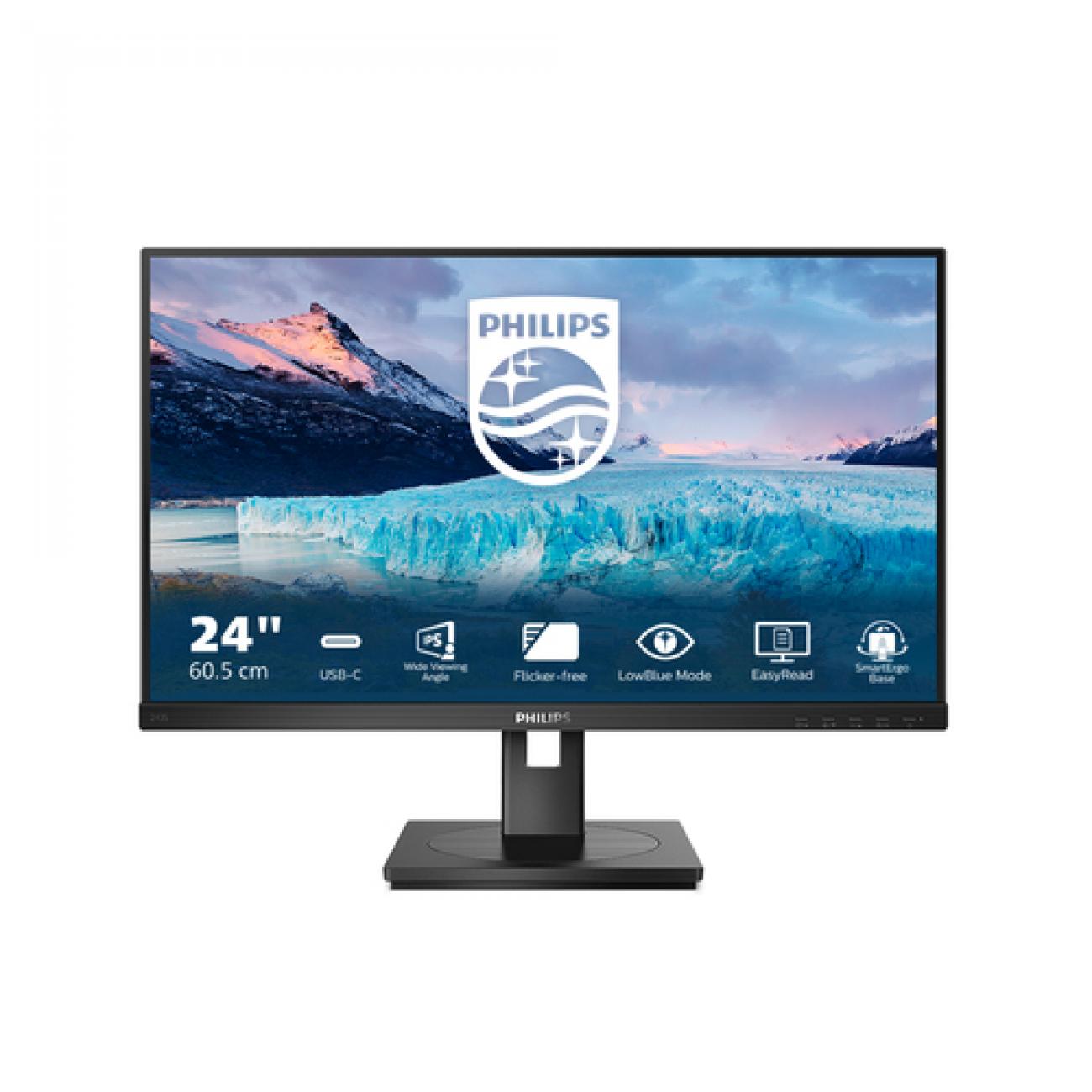 PHILIPS MONITOR 23,8 LED IPS 16:9 FHD 4MS 250 CDM, HDMI/DP, PIVOT, USB-C, MULTIMEDIALE