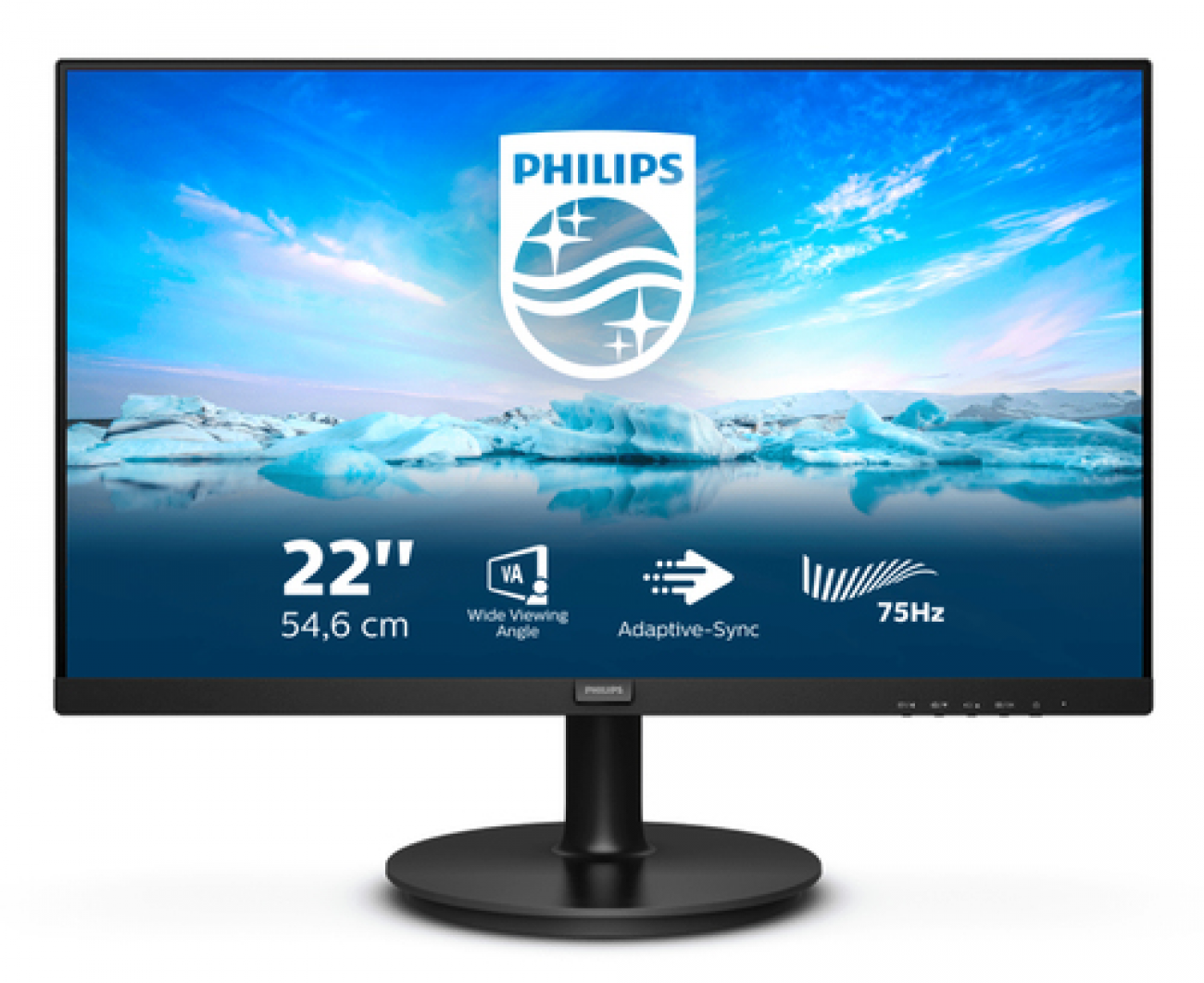 PHILIPS MONITOR 21,5 LED VA 16:9 FHD 4MS 250 CDM, VGA/DP/HDMI, MULTIMEDIALE