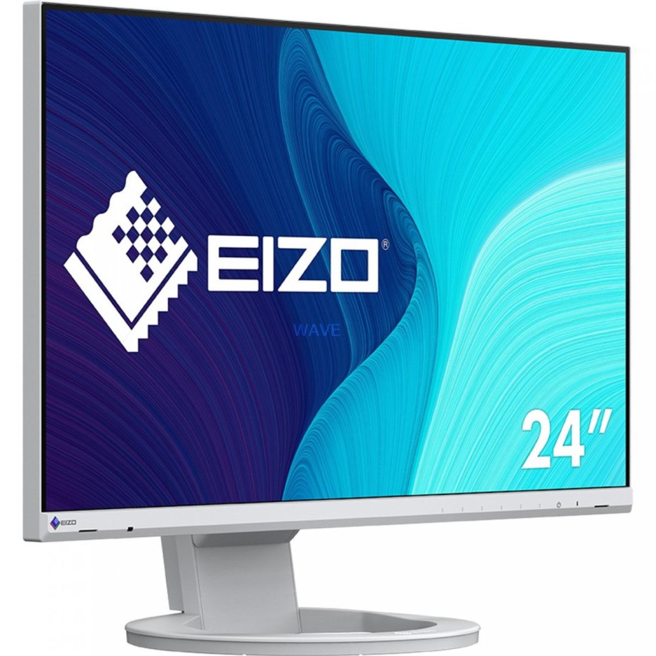 EIZO MONITOR 23,8 LED IPS 16:9 FHD 5MS 250 CDM, DP/HDMI, USB-C, PIVOT, FLEXSCAN EV2480-WT, BIANCO