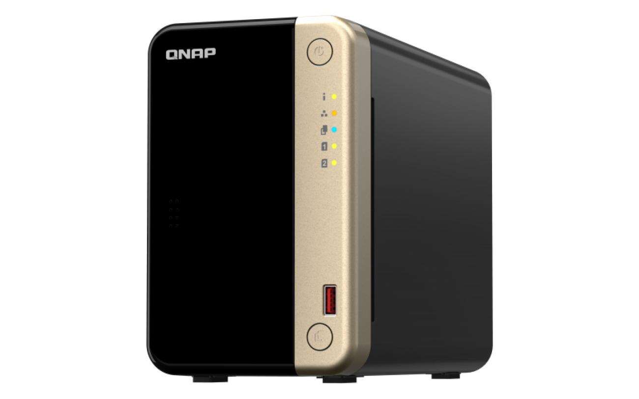 QNAP NAS TS-264 Tower 2-Bay CPU Celeronr N5105/N5095 quad core 8 GB DDR4 2x SATA 2,5"/3,5" 2X