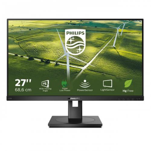 PHILIPS MONITOR 27 LED IPS 16:9 FHD, 250 CDM 4MS, VGA/DVI/DP/HDMI, GREEN LINE, PIVOT, MULTIMEDIALE