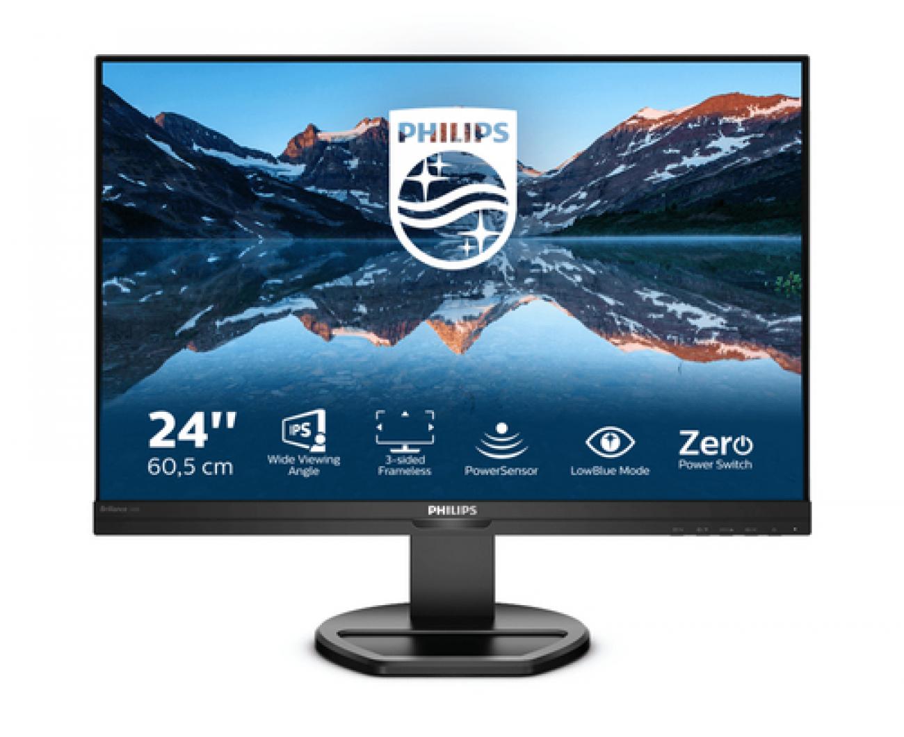 PHILIPS MONITOR 24,1 LED IPS 16:10 WUXGA 4MS 300 CDM, VGA/DVI/HDMI/DP, PIVOT, MULTIMEDIALE