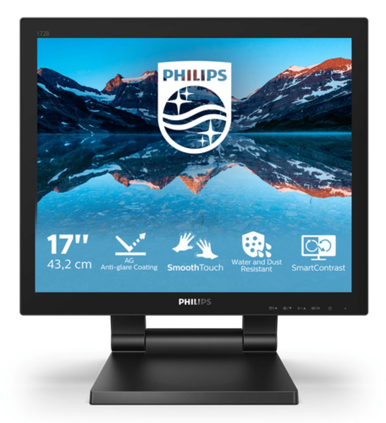 PHILIPS MONITOR TOUCH 17 LED TN 5:4 1280x1024 1MS 250 CDM, IP65, VGA/DVI/DP/HDMI, MULTIMEDIALE