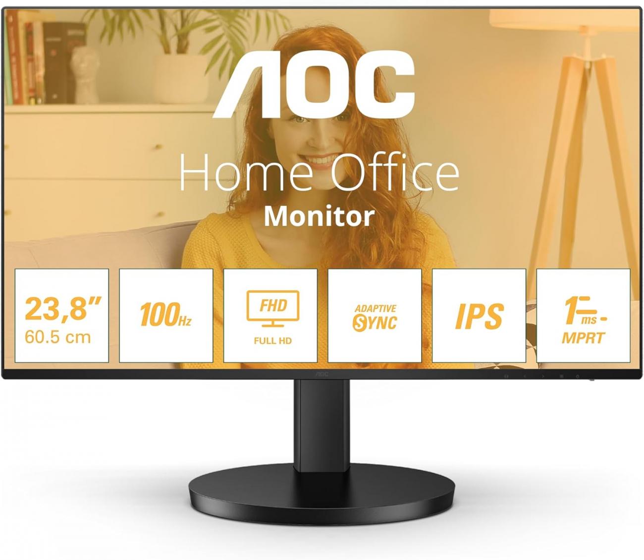 AOC MONITOR 23,8 LED IPS FHD 16:9 1MS 250 CDM 100hz, VGA/HDMI, MULTIMEDIALE