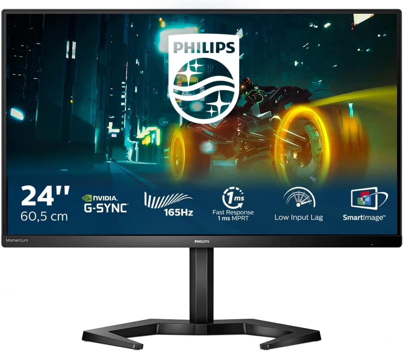 PHILIPS MONITOR 23,8 LED IPS 16:9 FHD 1MS 165HZ 250 CDM, HDMI/DP, PIVOT, MULTIMEDIALE