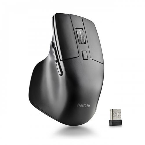 NGS MOUSE WIRELESS 2,4 GHz ROTELLA DI SCORRIMENTO METALLO 6PULSANTI