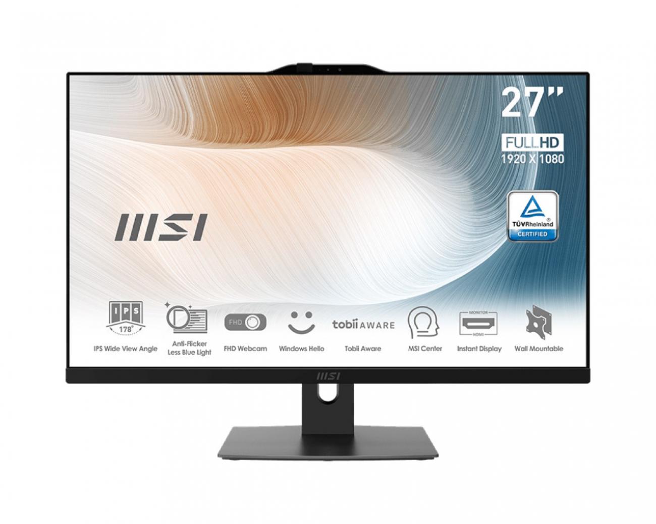 MSI PC AIO 27" AM272P 12M-615IT i7-1255U 16GB 512GB SSD BLACK WIN 11 PRO