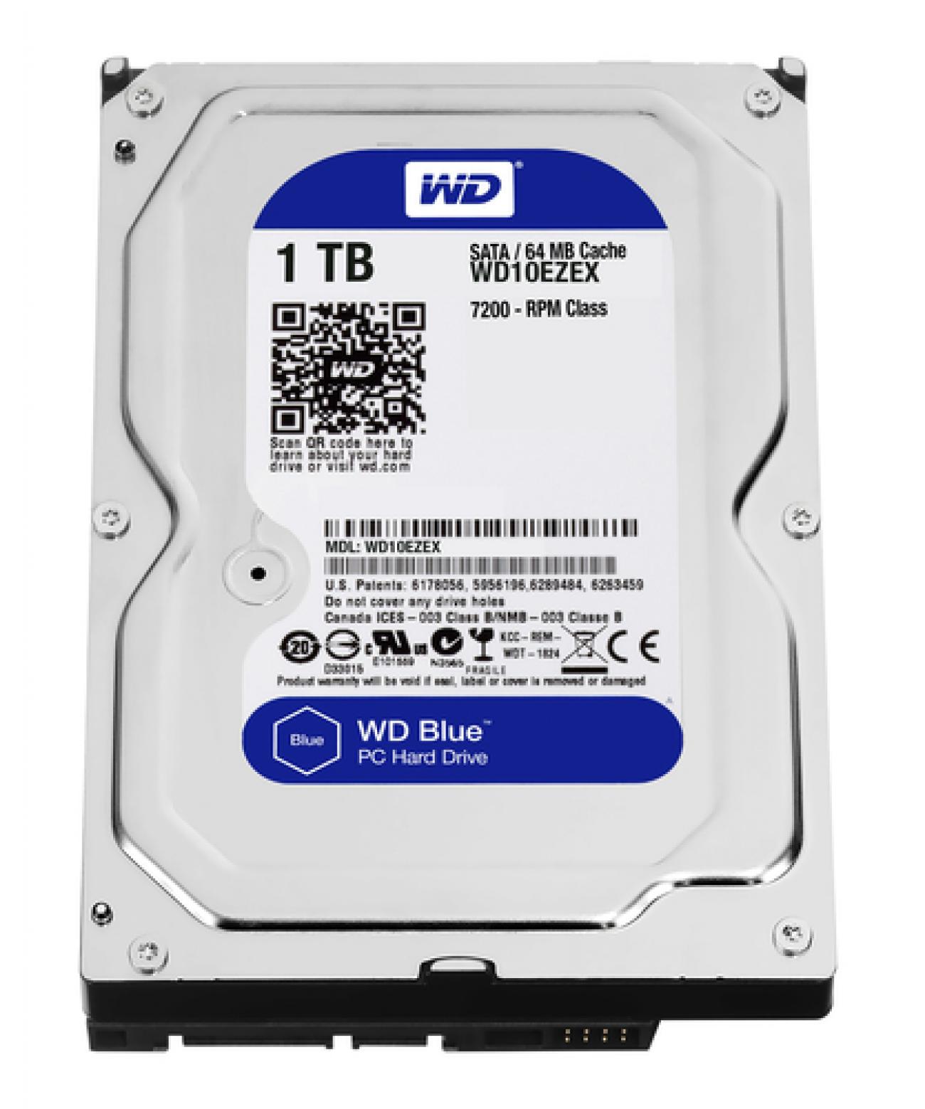 WESTERN DIGITAL HDD BLUE 1TB 3,5 7200RPM SATA 6GB/S BUFFER 64MB