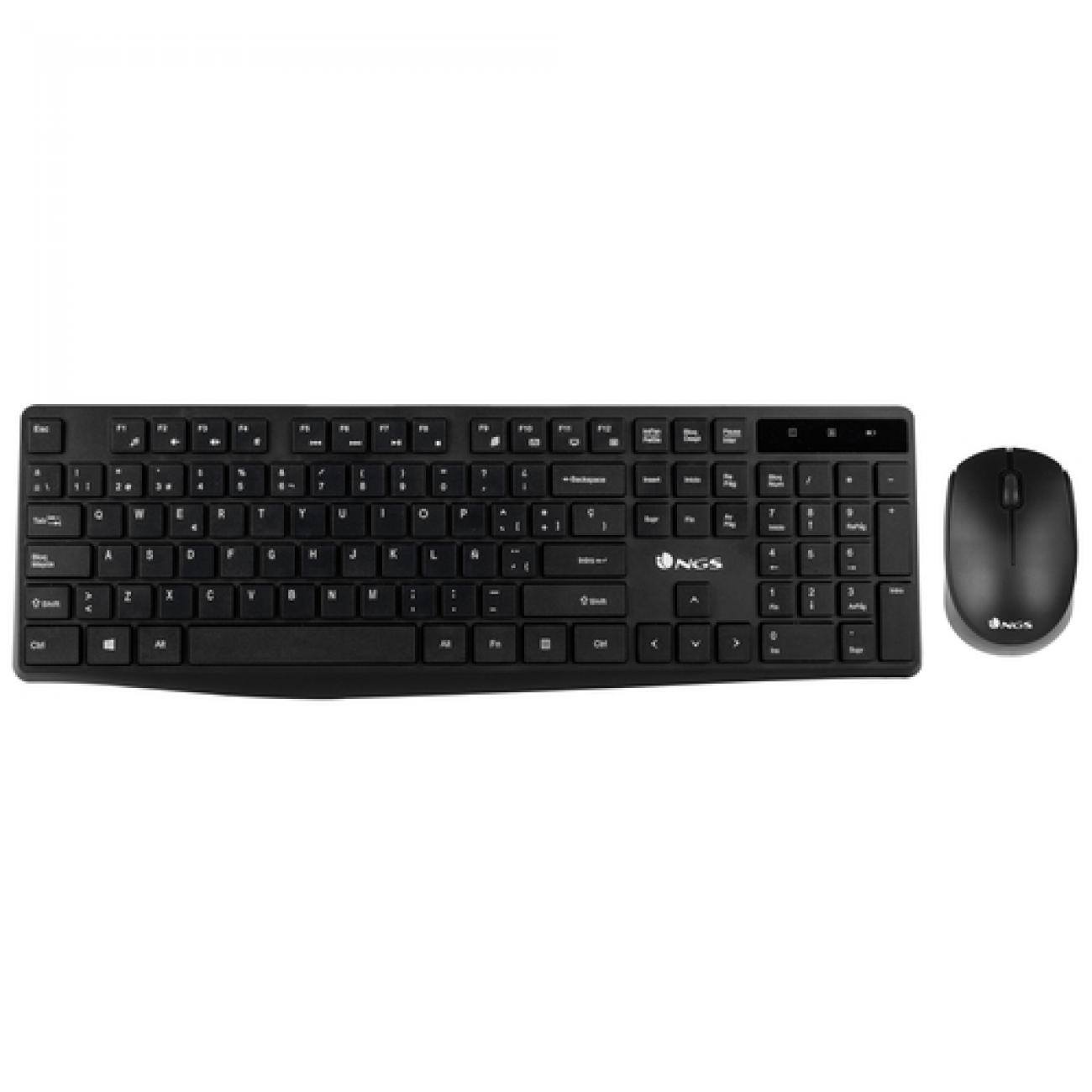 NGS BUNDLE MOUSE E TASTIERA ALLURE KIT 2,4 GHZ BLACK