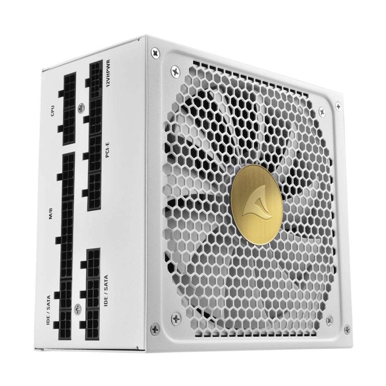 SHARKOON ALIMENTATORE REBEL P30 GOLD WH 1000W ATX3.0 ATX 3.0, PCIE GEN5 12VHPWR, 80 PLUS GOLD, 135MM