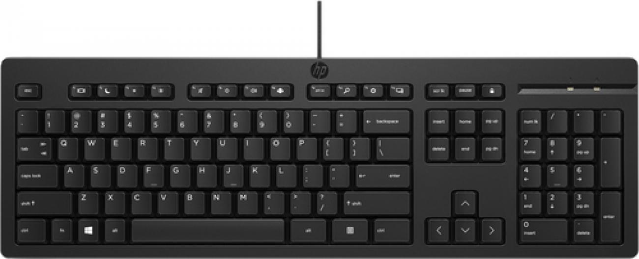 HP TASTIERA KBD 125 WD,INTERFACCIA USB,NERO