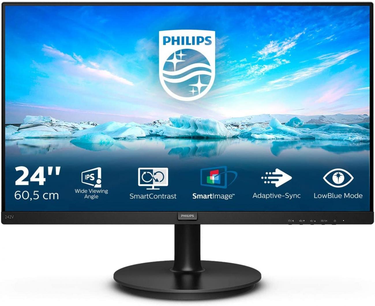 PHILIPS MONITOR 23,8 LED VA 16:9 FHD 4MS 250 CDM, VGA/HDMI/DP, MULTIMEDIALE