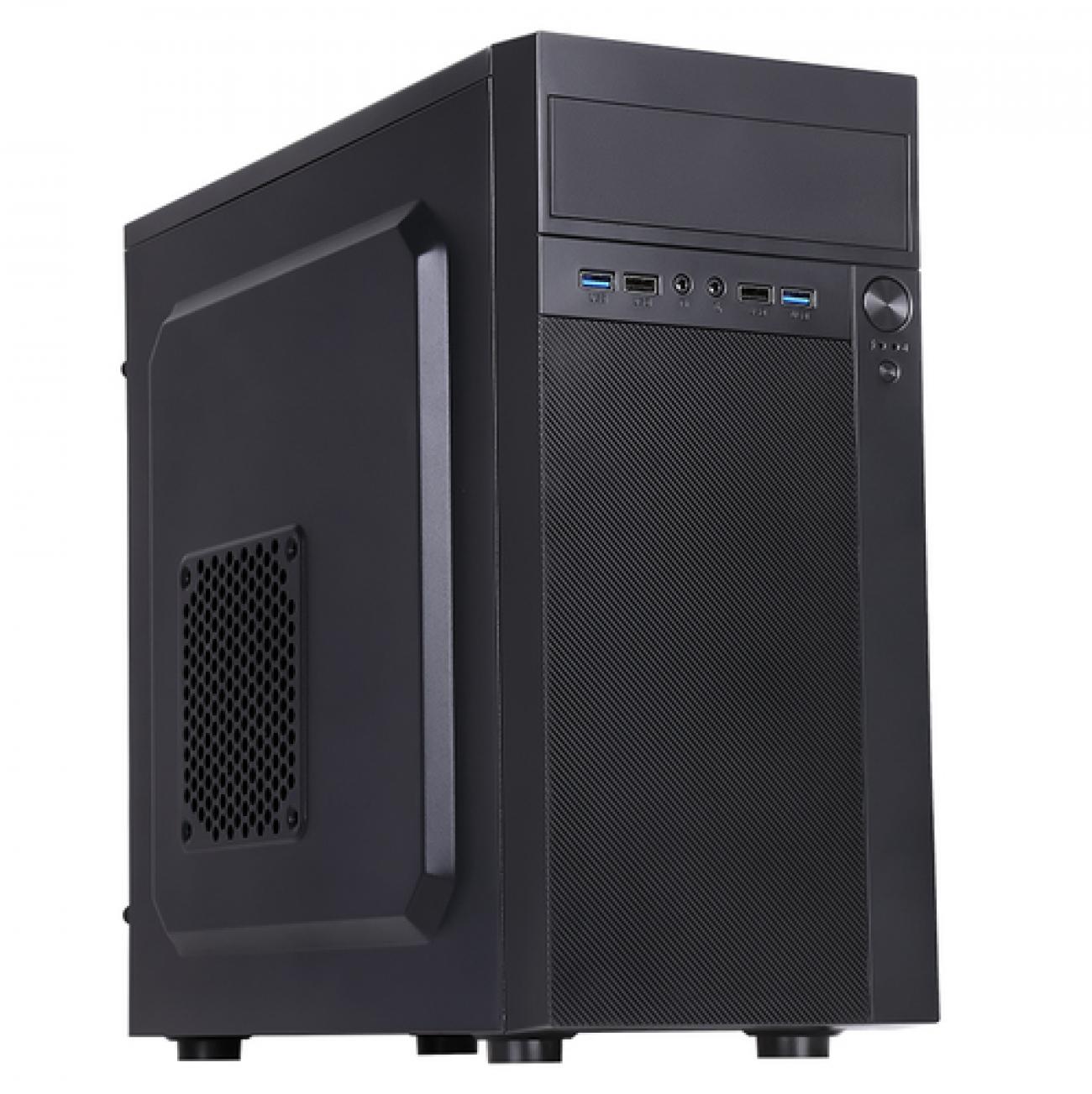 ITEK CASE THEON - MID TOWER, MATX, PSU 500W, 2XUSB3, FULL BLACK