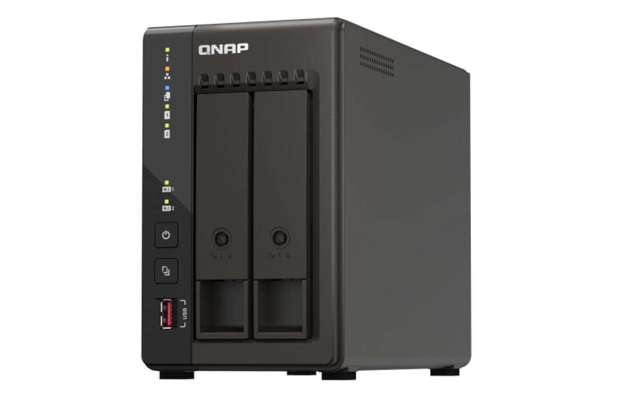 QNAP NAS TS-253E Tower 2-Bay CPU Celeron J6412 Dual Core 8 GB DDR4 2x M.2 gen.3x1 2x 2.5 GbE