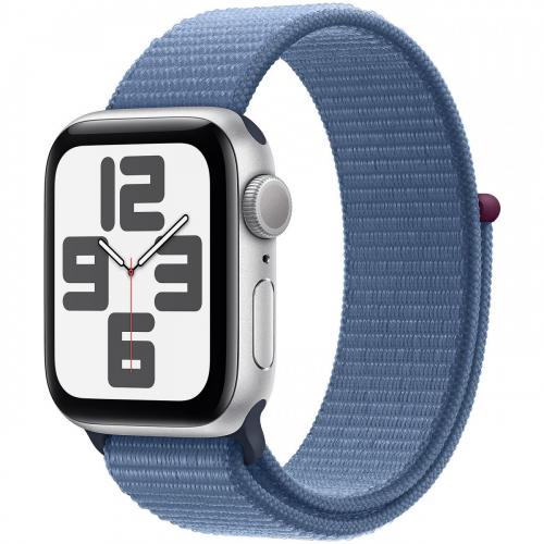 APPLE WATCH SE GPS 40MM SILVER ALUMINIUM CASE WITH WINTER BLUE SPORT LOOP