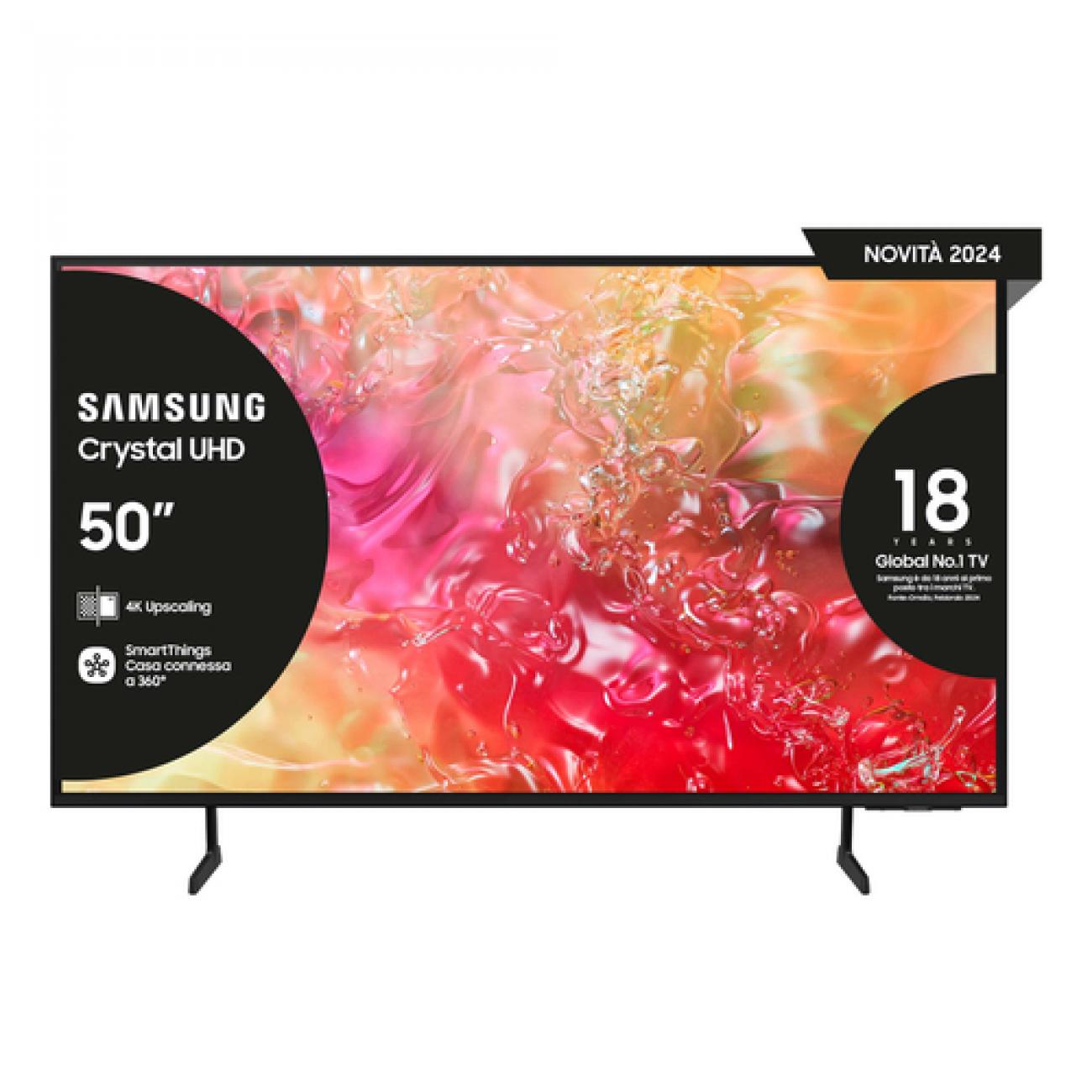 SAMSUNG SMART TV 50" 4K UHD WIFI LAN DLNA DVT2 DVBS2 HDR10 ITALIA NERO