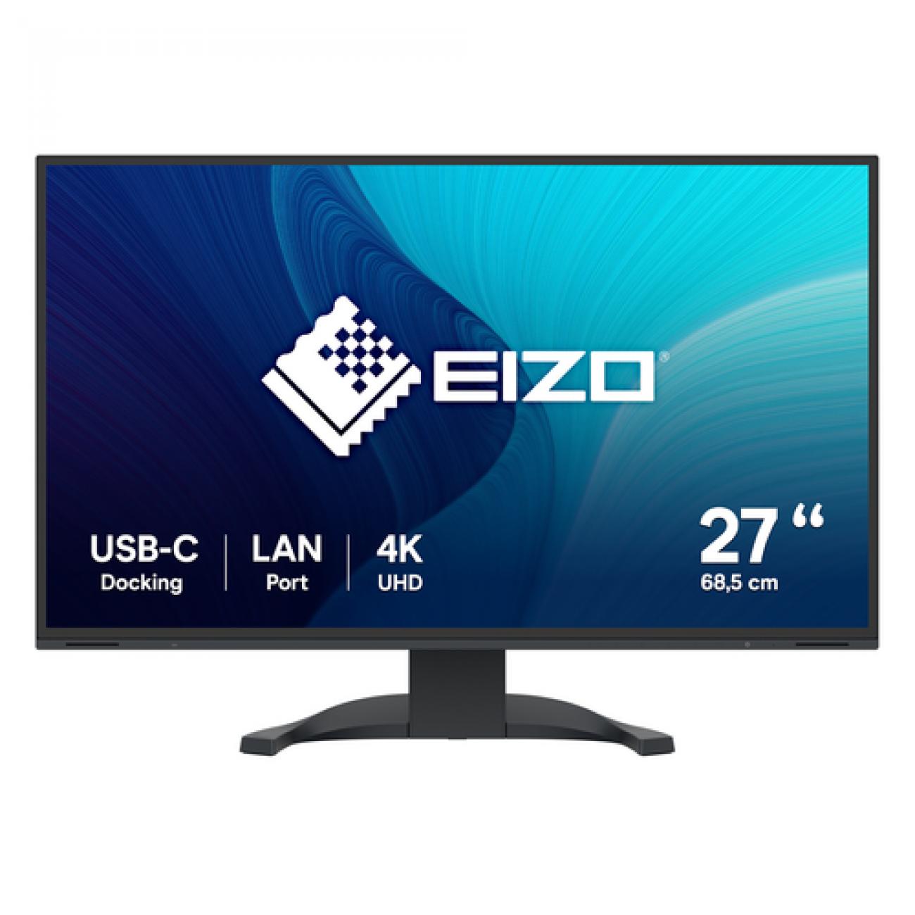 EIZO MONITOR 27 LED IPS 16:9 4K UHD, 5MS 350 CDM, PIVOT, USB-C, DP/HDMI, MULTIMEDIALE, FLEXSCAN EV2740X-BK