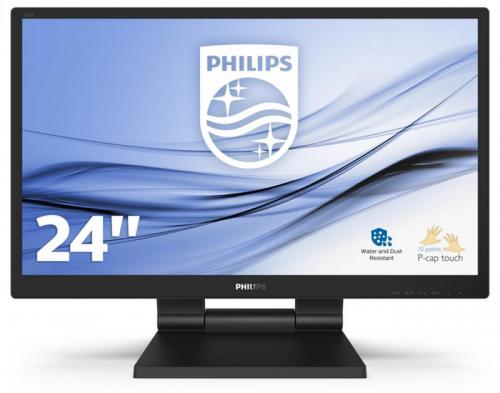 PHILIPS MONITOR TOUCH 23,8 LED IPS 16:9 FHD 5MS 250CDM, VGA/DVI/DP/HDMI, IP54, MULTIMEDIALE